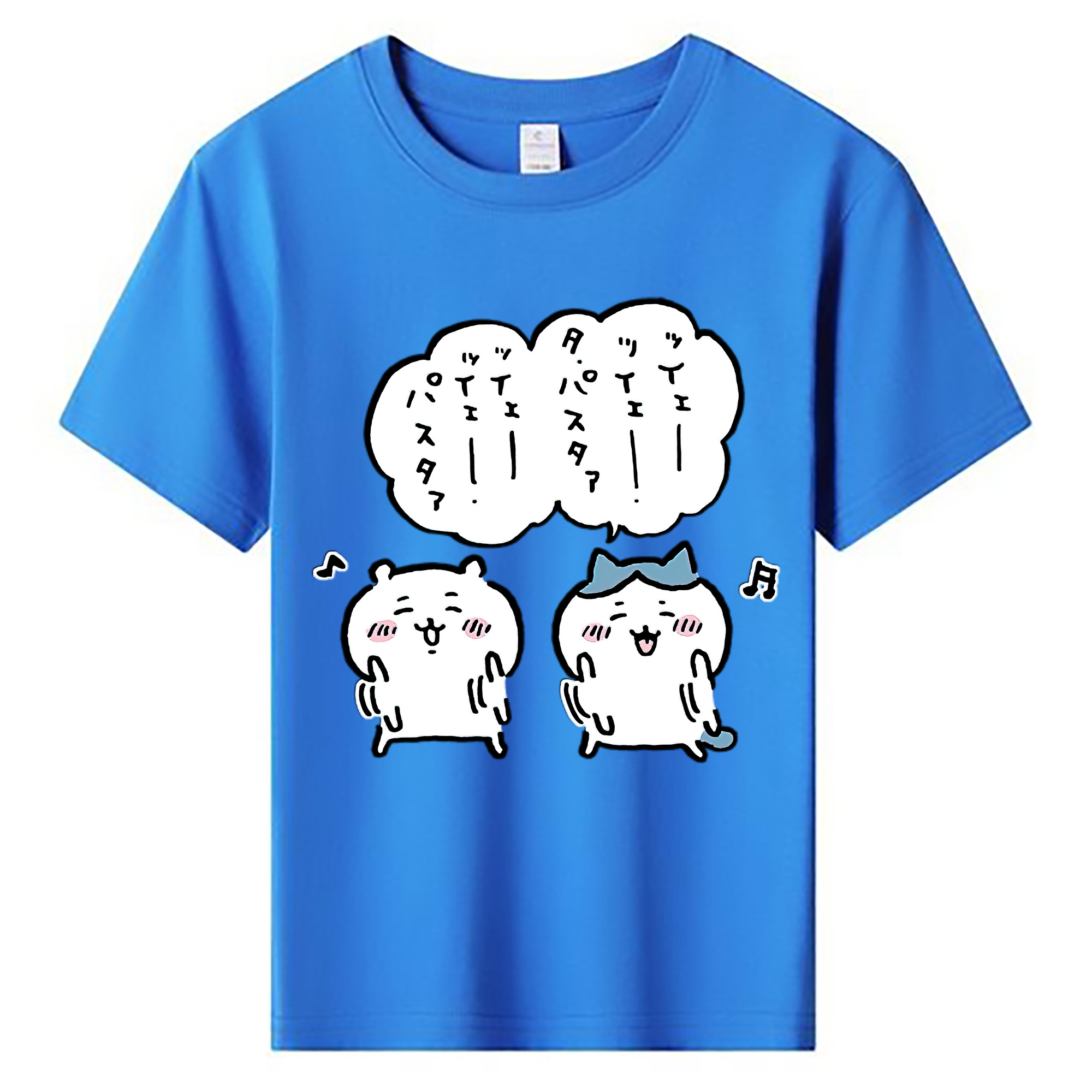 （画像用） ちいかわ ハチワレ Chii-kawa hachiware 綿100％キッズTシャツ（フロントプリント）